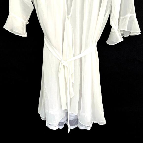 Oscar de la Renta Pink Label women’s sexy sheer chemise and robe set - Picture 9 of 12